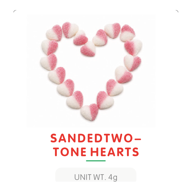 Sanded Two-Tone Heart Gummies main