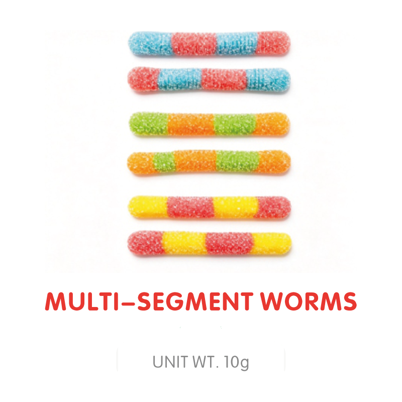 Multi-Segment Worm Gummy Candy
