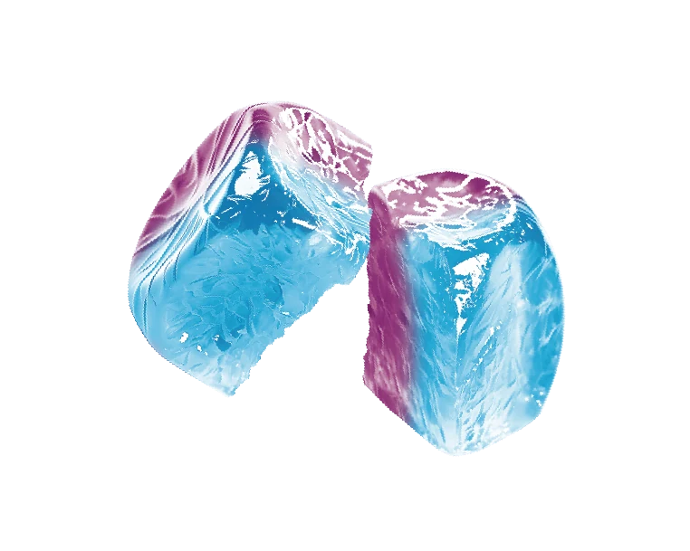 أكياس مكملات a1 الجيلية: صيغ 3D مختومة بالثلج وقابلة للتقشير ومقرمشة ثنائية اللون